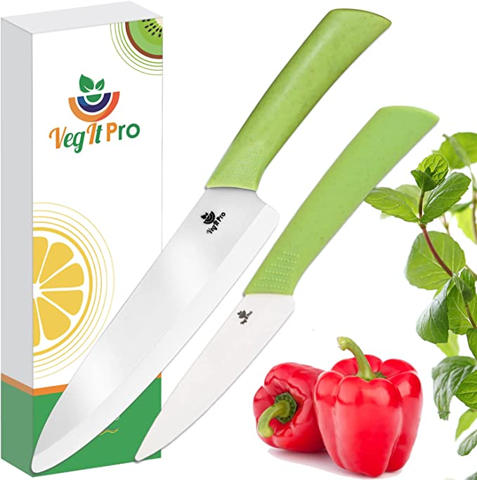 VegItPro Dynamic Duo ceramic knife set, 4 and 6 inch